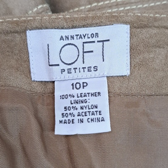 Ann Taylor 100% Suede Leather Pencil skirt size 10p - Picture 4 of 4